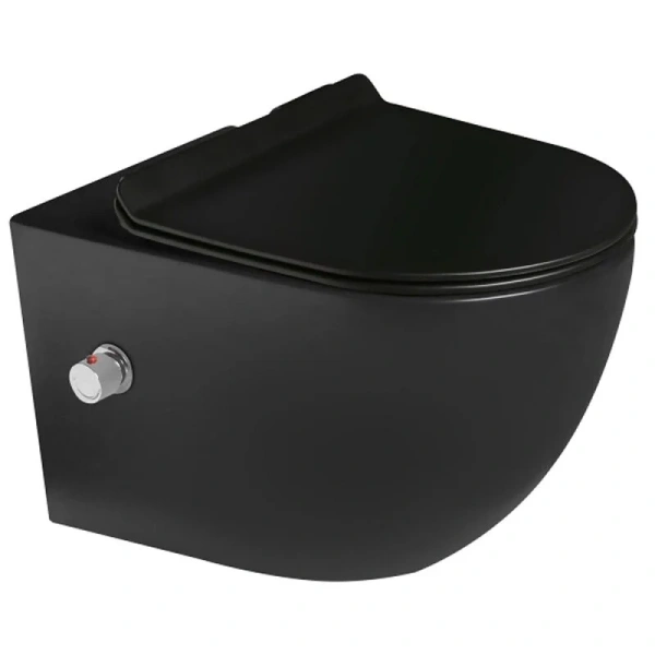 Унитаз подвесной SantiLine черный SL-5002MB-BD (детальная фотография)