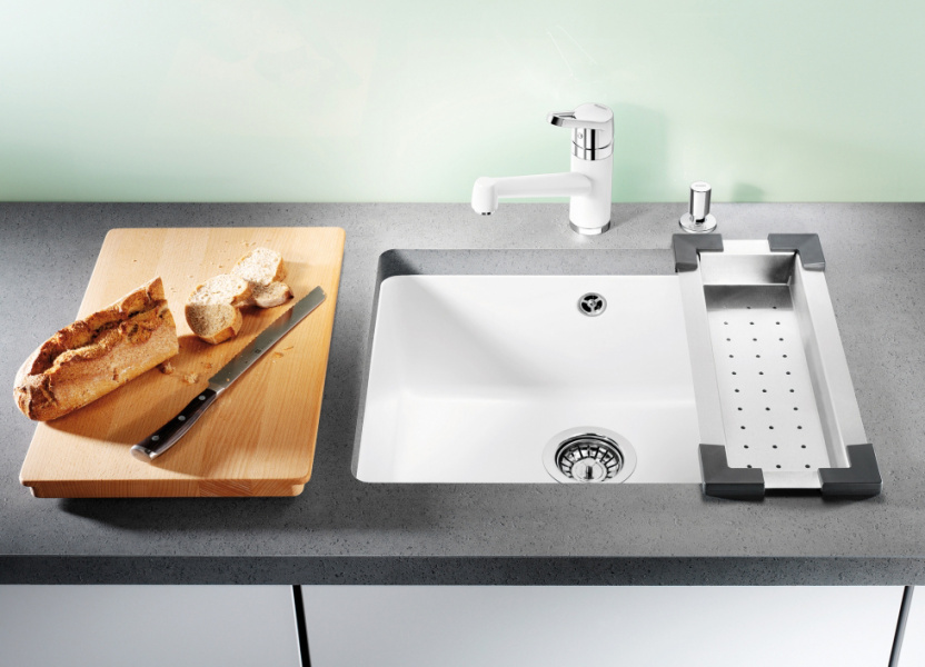 Мойка для кухни Blanco Subline 500-U 55 см керамика 514506 (детальная фотография), керамические