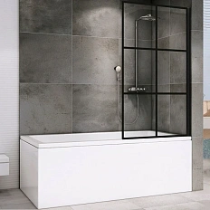 Неподвижная стенка Abber Immer Offen 100x140 см стекло прозрачное с рисунком