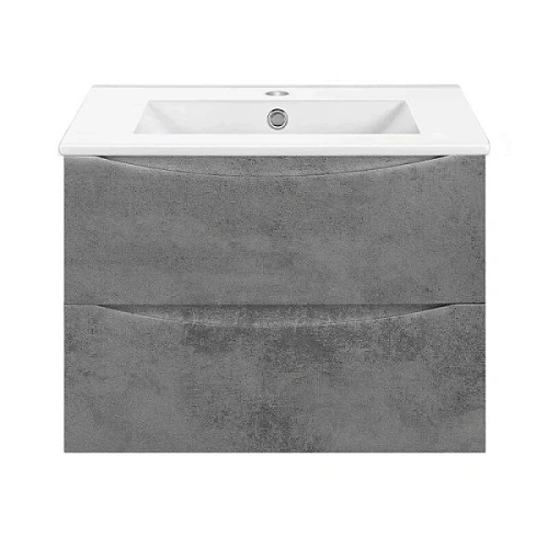 Тумба под раковину подвесная Vincea Mia Slim 70 см бетон - фото 6