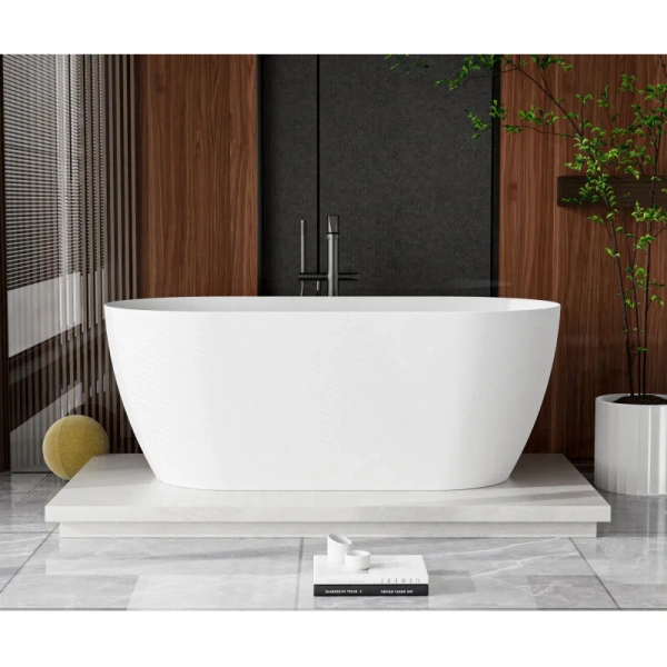 Ванна из искусственного камня Cezares Relax 150х75 см отдельностоящая CZR-RELAX-150-75-57-SSB (детальная фотография), без гидромассажа, маленькие