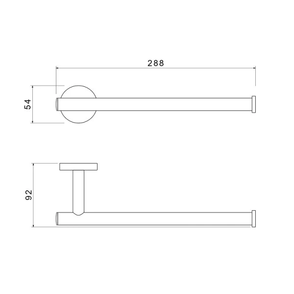 Полотенцедержатель Акватек Оберон золото шлифованное AQ4219BG (детальная фотография), современные, hi-tech