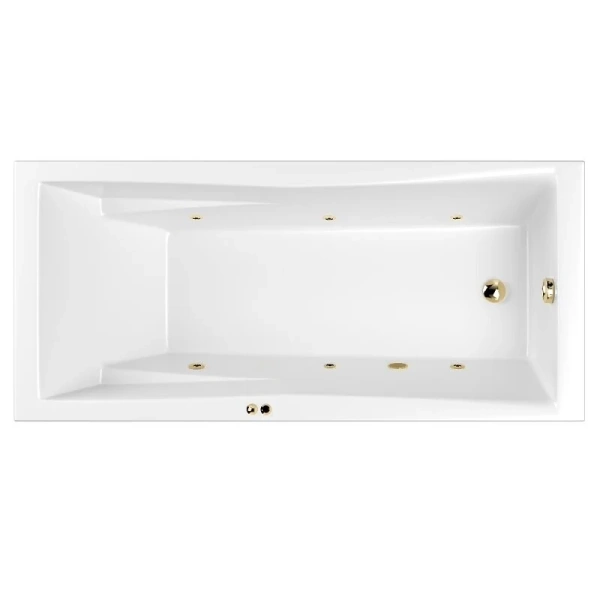 Ванна гидромассажная Whitecross Palace 0104.170075.100.SOFT.GL, 170 x 75 см, форсунки золото (детальная фотография)