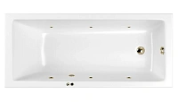 Ванна гидромассажная Whitecross Wave Soft, 150 х 70 см, увеличенная толщина акрила, усиленная армировка, белый/бронза, 0101.150070.100.SOFT.BR