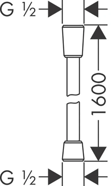 Шланг для душа Hansgrohe Isiflex полированное золото 28276990 (детальная фотография), современные, hi-tech