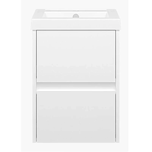 Тумба под раковину подвесная Misty Алиса 40 см 2 ящика - фото 1