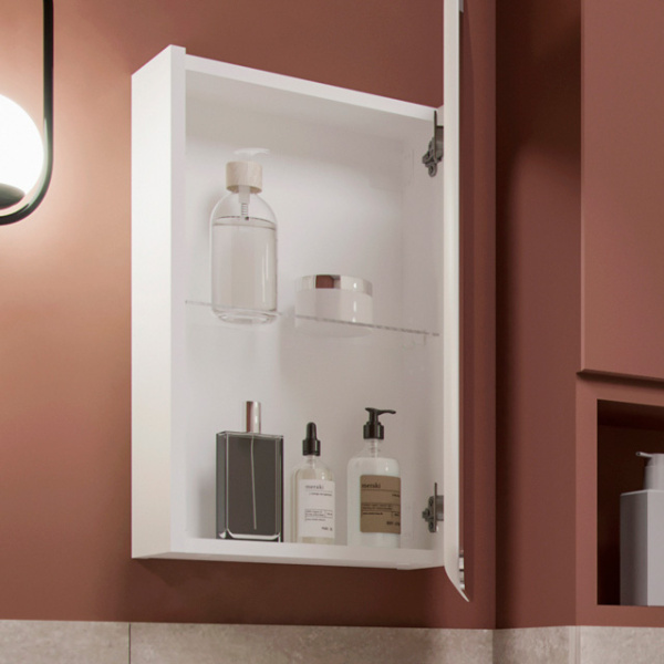 Зеркальный шкаф Velvex Bio 40 см белый zsBIO.40-21.11 (детальная фотография), 40 см