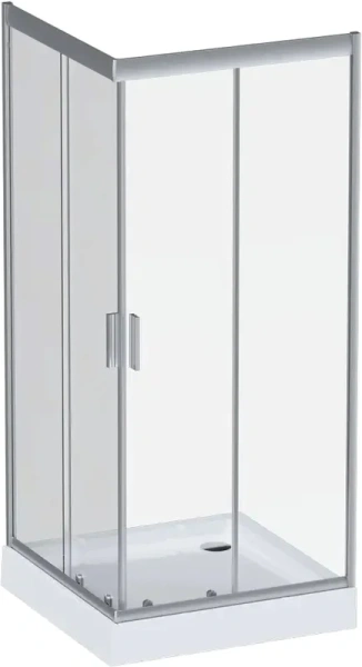 Душевой уголок Am.Pm Gem 90x90 см профиль хром матовый W90UG-403-090MT (детальная фотография), со средним поддоном