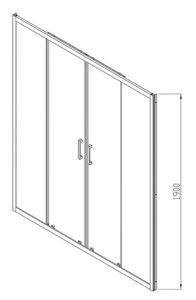 Душевая дверь в нишу Vincea Alpha VDS-3AL2170 см профиль хром (детальная фотография), современные, hi-tech