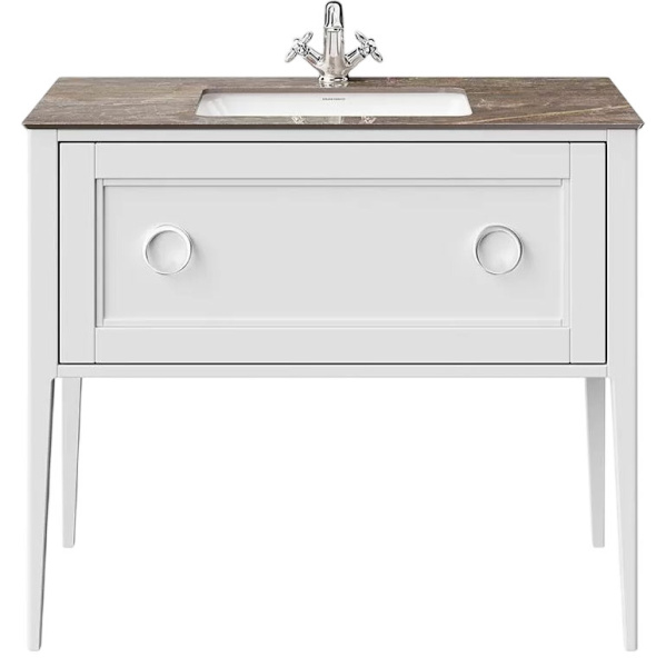 Тумба под раковину напольная Kerama Marazzi Plaza Classic 100 см белая матовая PL.CN.100.1\WHT.M (детальная фотография)