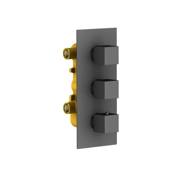 Душевой комплект Timo Tetra-thermo черный SX-0199/03SM (детальная фотография), душевые комплекты, наборы index_1