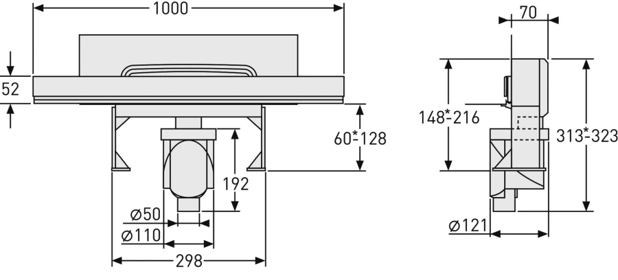Душевой лоток BERGES Wall 100 см хром 091057 (детальная фотография), хром index_1