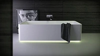 Ванна из искусственного камня Knief Shine 0600-041-01 bi matt 180 х 80 см с LED подсветкой