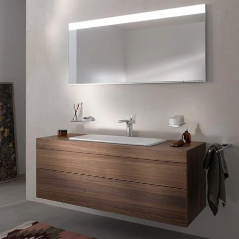 Тумба для раковины, шпон, корпус и фасад орех, Keuco Edition 400 31572 680100 (детальная фотография), нет в наличии