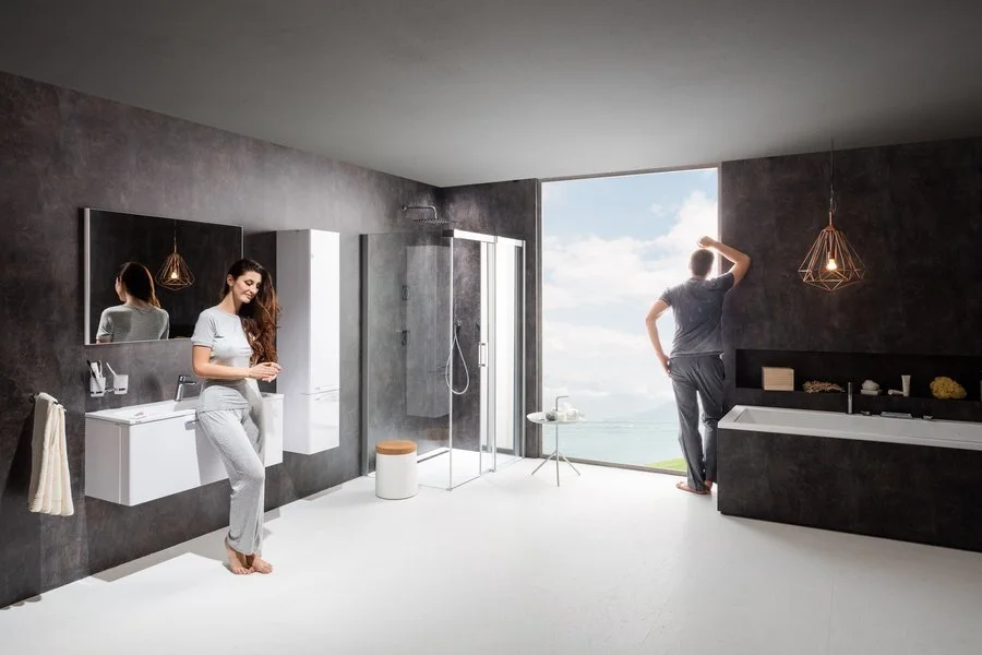 Душевой уголок правый, профиль белый, Ravak Matrix MSDPS 120/80 0WPG4100Z1 (детальная фотография), нет в наличии