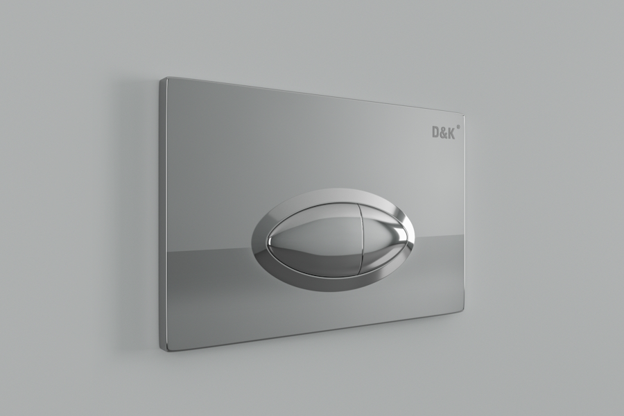 Клавиша смыва D&K Rhein.Marx хром DB1399001 (детальная фотография), по запросу