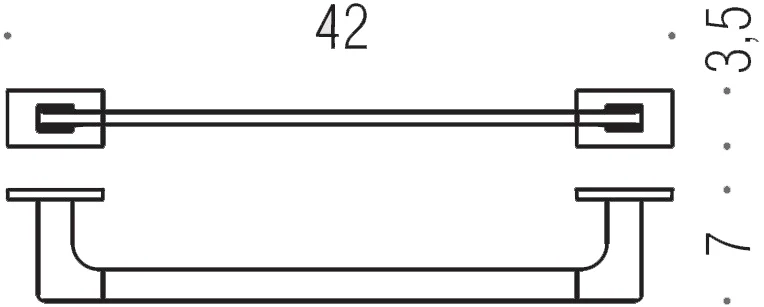 Полотенцедержатель Colombo Look белый матовый B1609.BM (детальная фотография), современные, hi-tech