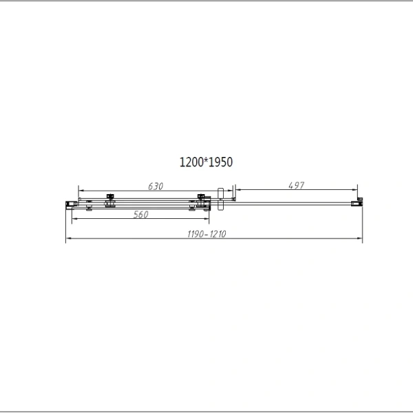 Душевая дверь в нишу Vincea Como-N 120 см профиль хром стекло прозрачное VDS-4CN120CL (детальная фотография), 120 см