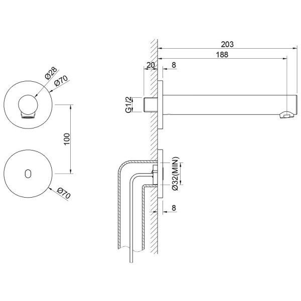Смеситель для раковины Timo Saona никель 2373/13SM (детальная фотография), для раковины