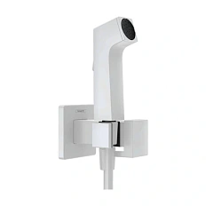 Гигиенический душ со смесителем Hansgrohe Bidette белый матовый