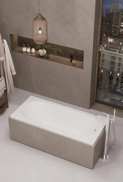 Ванна акриловая Alba Spa Supreme ВПР041000100, 180 x 80 см, цвет белый (детальная фотография), современныe, hi-tech