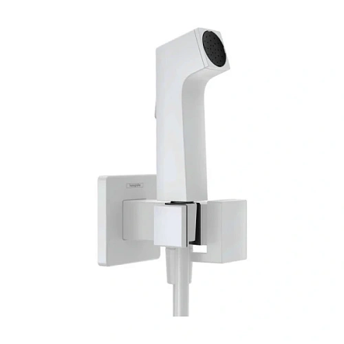 Гигиенический душ со смесителем Hansgrohe Bidette белый матовый - фото 2