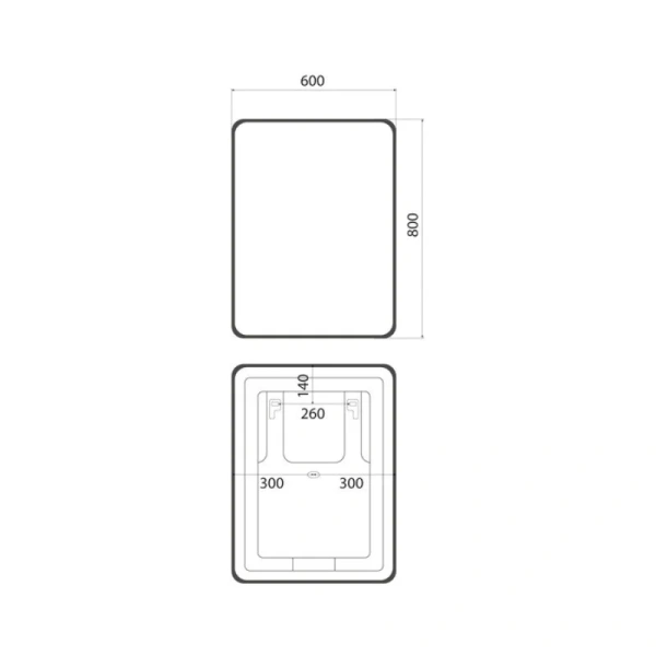 Зеркало с подсветкой IDDIS Cloud 60 см черная окантовка CLX6000i98 (детальная фотография), нет в наличии