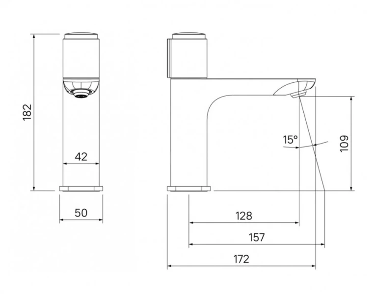 Смеситель для раковины IDDIS Slide с управлением Push Control (детальная фотография), для раковины