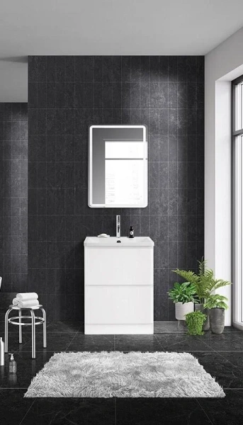 Тумба под раковину напольная BelBagno Albano 60 см bianco lucido ALBANO-600-2C-PIA-BL (детальная фотография), современная, hi-tech