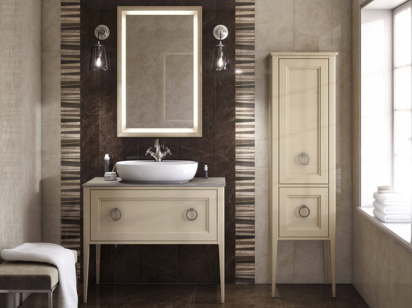 Тумба под раковину напольная Kerama Marazzi Plaza Classic 80 см капучино матовый PL.CN.80.1+1\CAP.M (детальная фотография), в наличии