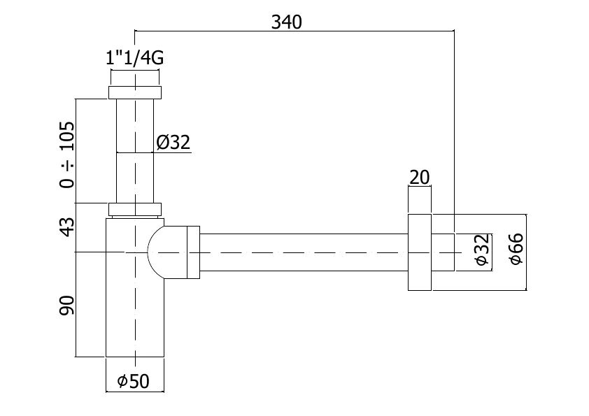 Сифон для раковины Paffoni Minimal белый матовый ZACC240BO (детальная фотография), другие