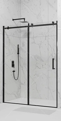 Душевая дверь в нишу RGW Tornado TO-14B 170 см профиль черный - фото 1