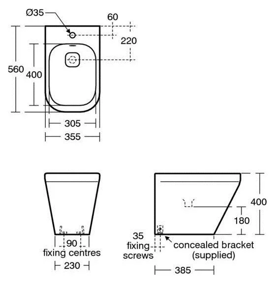 Биде напольное Ideal Standard Tonic II белое K523801 (детальная фотография), современные, hi-tech
