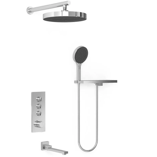 Душевой комплект Vincea встраиваемый, хром VSFW-433TI2RCH (детальная фотография)