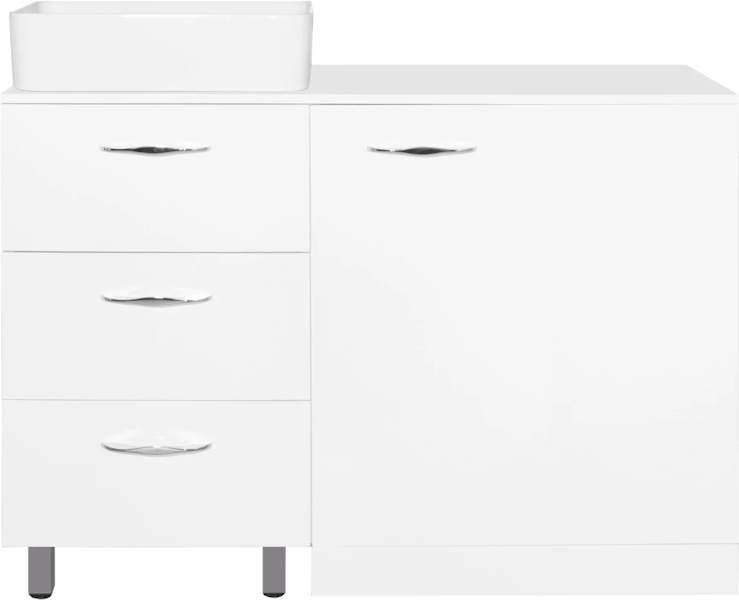 Тумба с раковиной напольная Style Line Берн ЛС-000010046 120 см с тремя ящиками (детальная фотография)