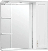 Зеркальный шкаф с подсветкой Style Line Олеандр-2 75 см белый