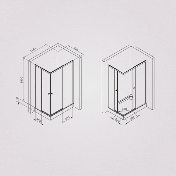 Душевой уголок Am.Pm X-Joy 120x80 см профиль черный, стекло прозрачное W94G-403-12080-BТ (детальная фотография), прямоугольные