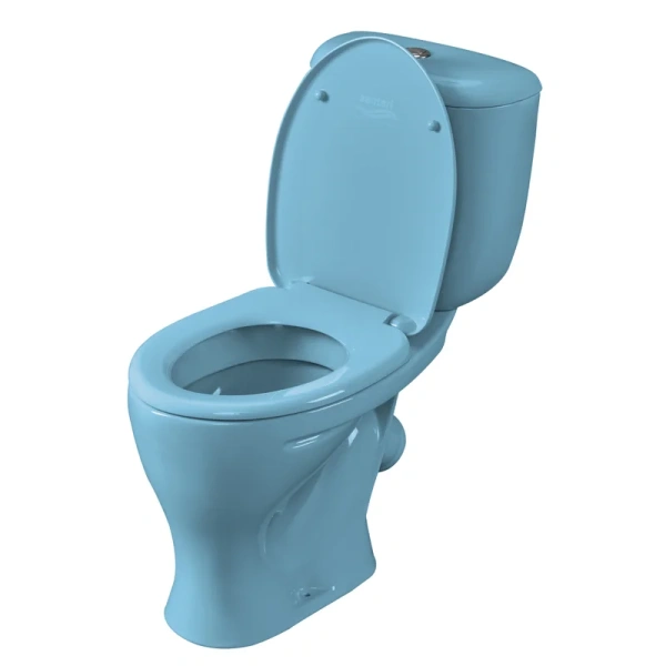Унитаз компакт Santeri Воротынский голубой 1P4017S0600BF (детальная фотография), современные, hi-tech, круглые