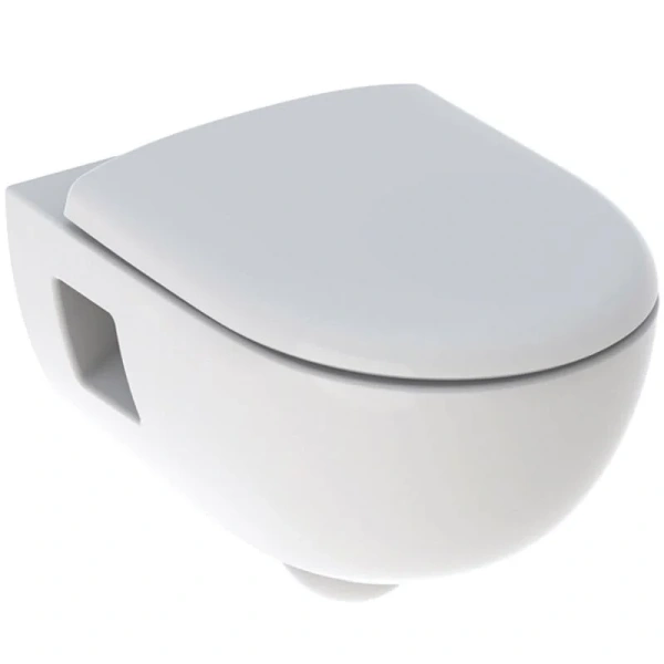 Унитаз подвесной Geberit Renova с сиденьем микролифт 500.800.00.1 (детальная фотография), без бачка, со скрытым бачком