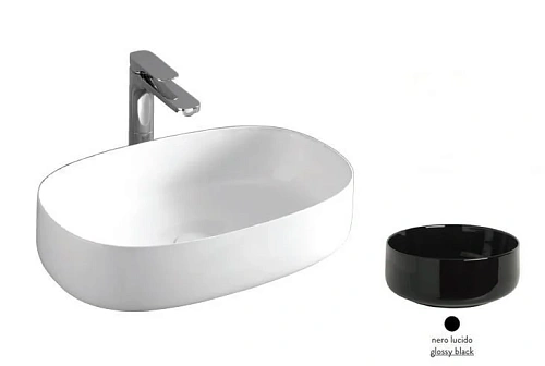 Раковина Artceram Cognac 55 см черная глянцевая - фото 7