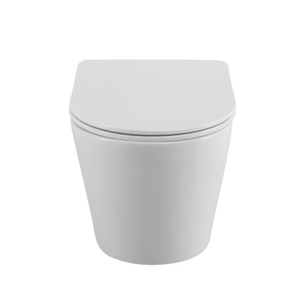 Унитаз подвесной BelBagno Flay-R с сиденьем микролифт BB053CHR/SC (детальная фотография), белые