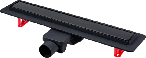 Душевой лоток Berges Optim Line 80 см матовый черный - фото 1