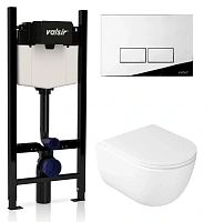 Унитаз с инсталляцией Valsir Dream с клавишей хром