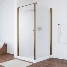 Душевой уголок профиль бронза стекло сатин Vegas-glass