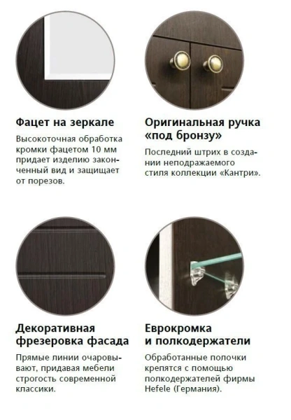 Тумба напольная Style Line Кантри 60 см венге ЛС-00000464 (детальная фотография), по запросу index_1