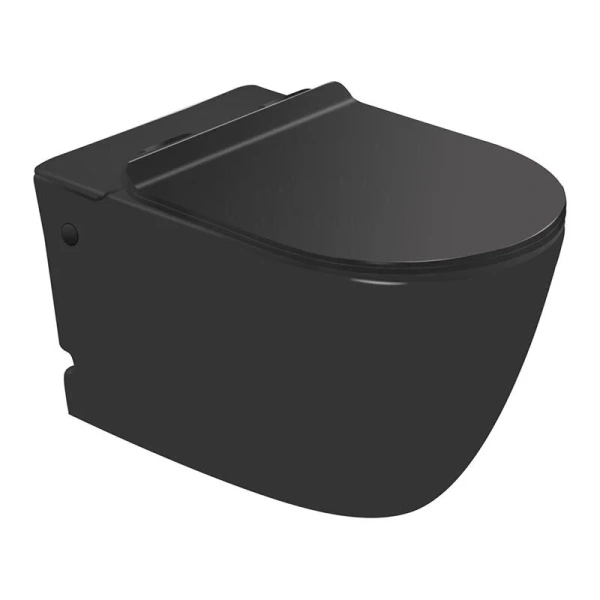 Унитаз с инсталляцией SantiLine черный SL-5031MB (детальная фотография)