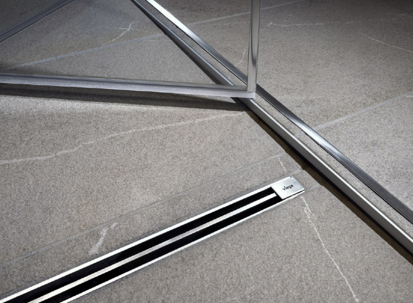 Душевой лоток Viega Advantix Vario 120 см с решеткой хром 704360 (детальная фотография), для монтажа в пол