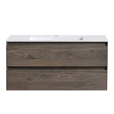 Тумба под раковину подвесная Vincea Luka 100 см тёмный дуб