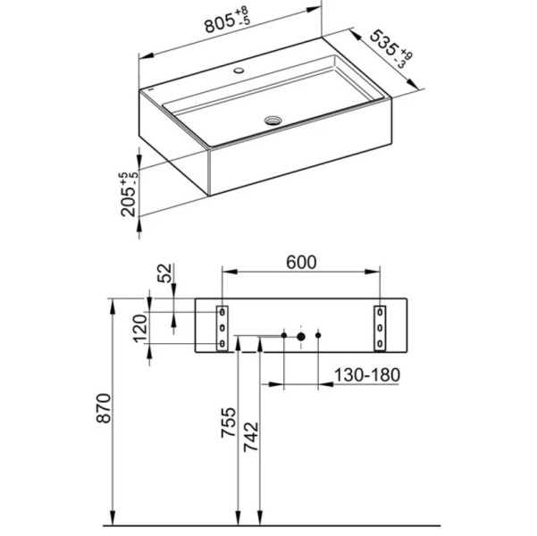Схема (детальная фотография), подвесные, пристенные