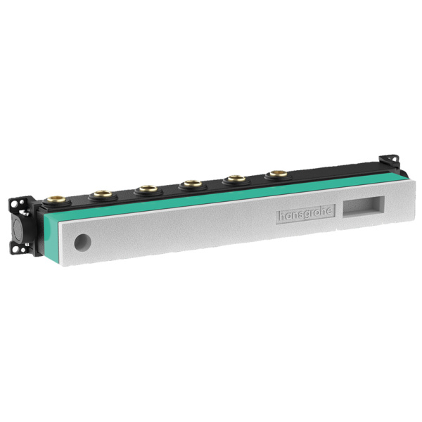 Скрытая часть термостатического смесителя для душа Hansgrohe RainSelect с 4 кнопками 15312180 (детальная фотография)